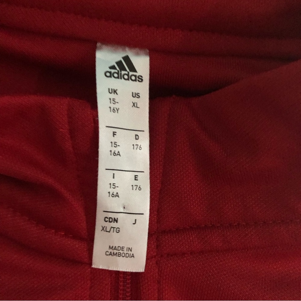 ⭐️NEW⭐️Adidas Boy’s Climalite Long Sleeve Red - Picture 5 of 6